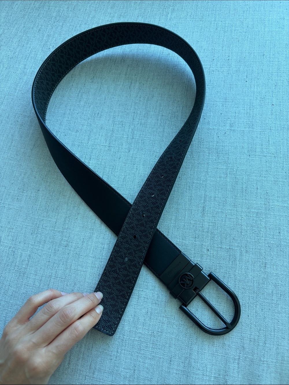 NEW Michael Kors Black Reversible Signature Belt